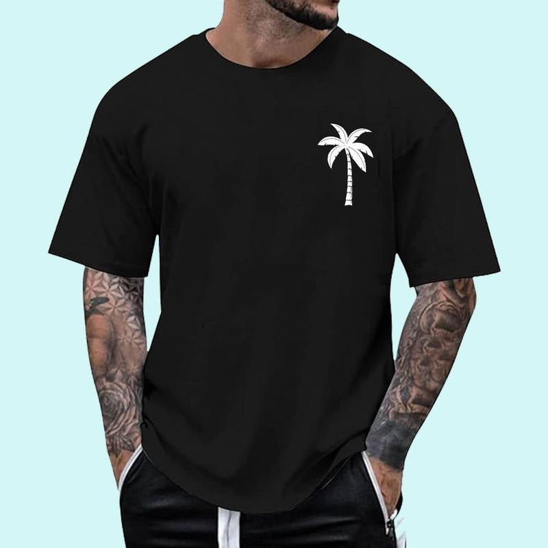 [Unisex Cotton Shirt] Cool Summer Vacation Men Women Beach Palm Tree T-Shirt Hoodie, Sweatshirt | CiraTrend.com