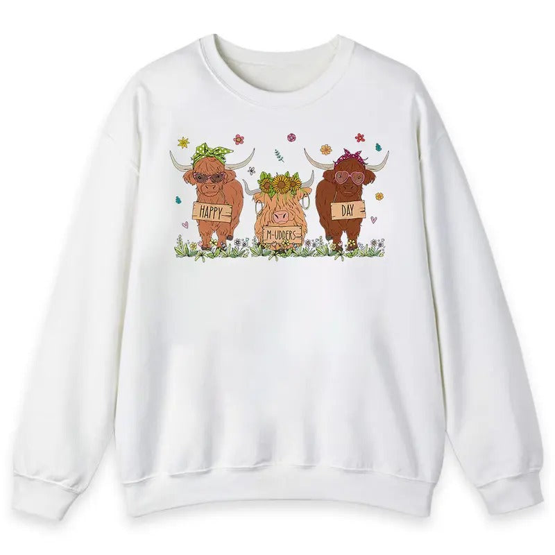 Unisex Cow Mothers Day  T-Shirt  , Sweatshirt  and Hoodie | CiraTrend.com