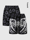 Unisex Men's Regular Fit Skull Print Boxer Briefs, Casual Comfy Breathable Underwear for Daily Wear, Mens Underwear for...