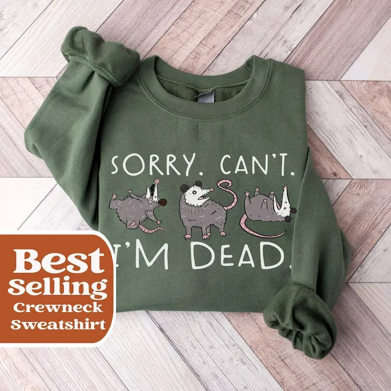 Unisex Possum Sweatshirt For Opossum Lover Funny Shirt Cotton Menswear Sweater Hoodie | CiraTrend.com