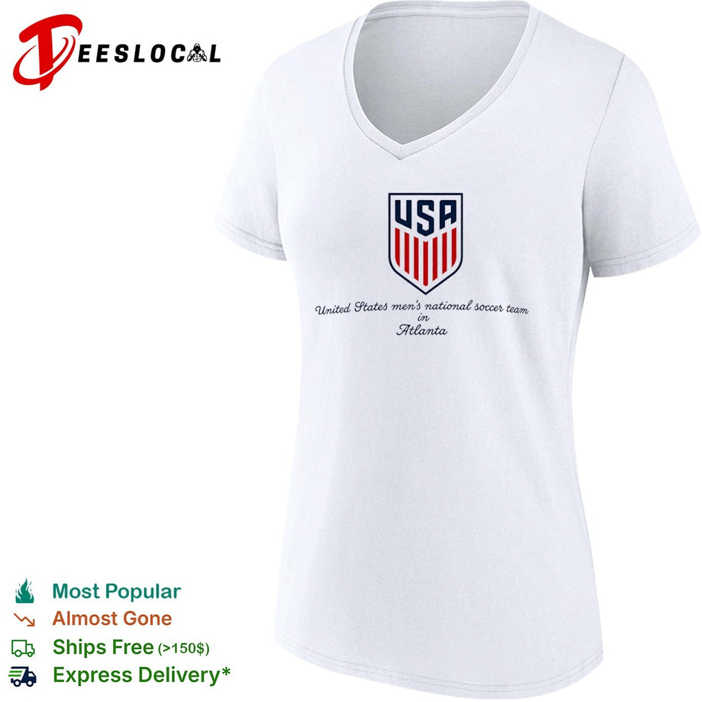 United States USA mens national soccer team crest in Atlanta shirt