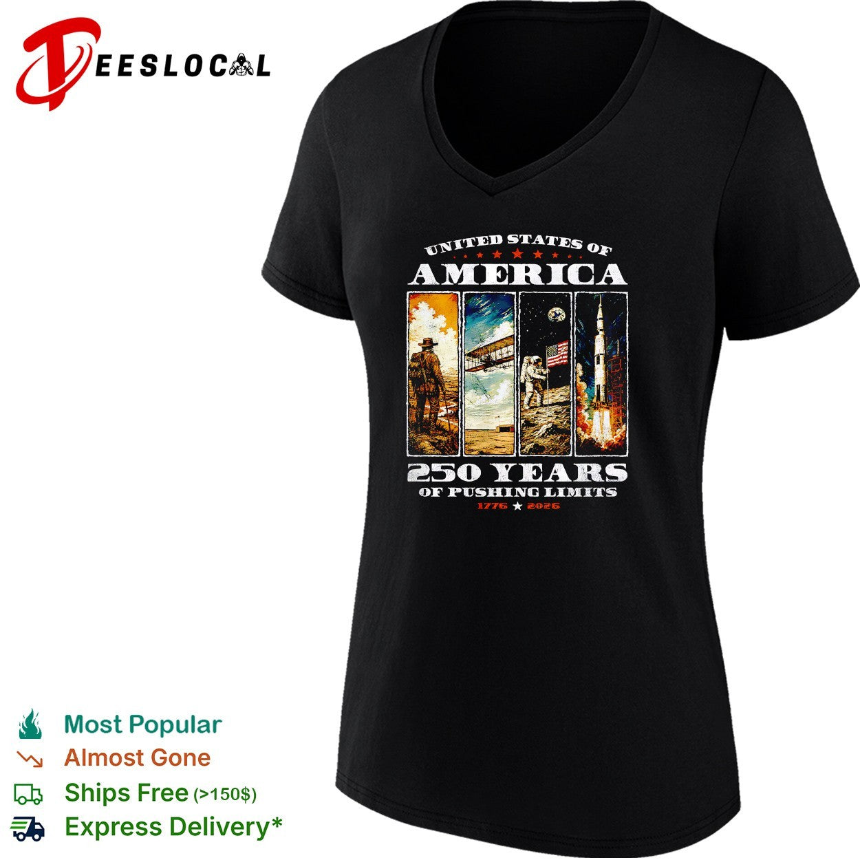 United States of America 250 years of pushing limits shirt