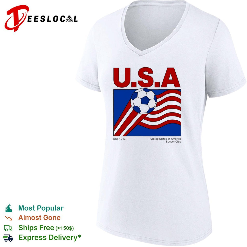 United States of America Soccer Club est 1913 vintage ball shirt
