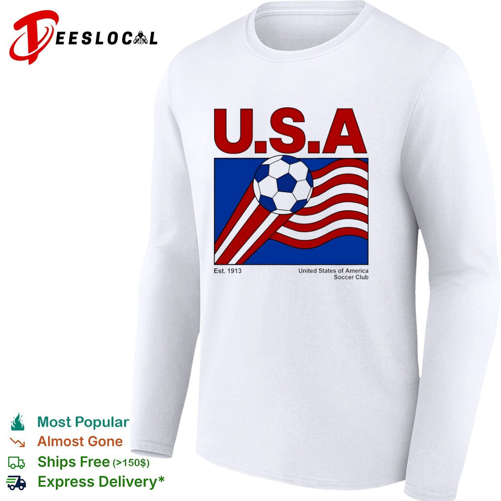 United States of America Soccer Club est 1913 vintage ball shirt