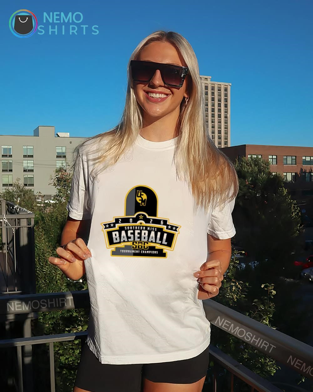 University of Southern Mississippi 2026 Baseball Tournament Champions logo shirt