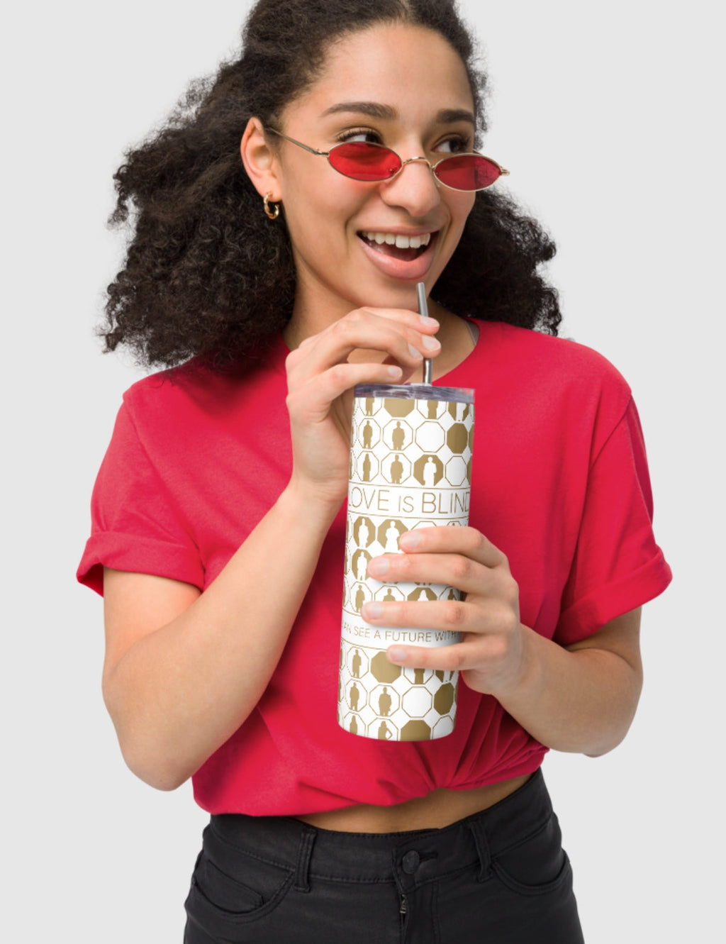 Love Is Blind "I Can See Future You" Stainless Steel Tumbler [White] T-Shirts, Hoodie, Sweatshirt