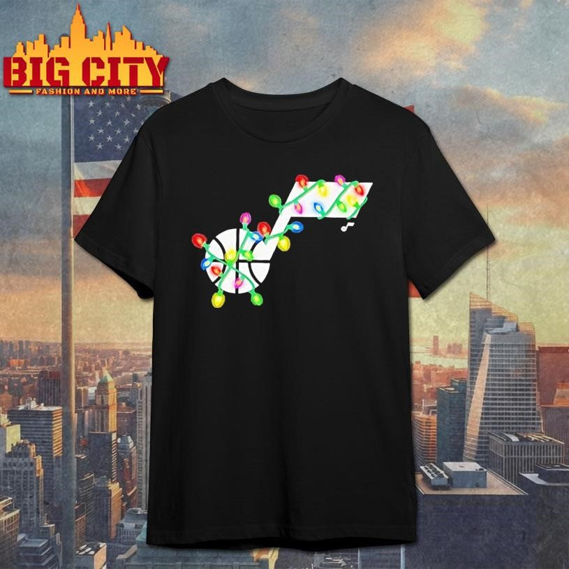 Utah Jazz Logo Holiday Christmas Lights Shirt