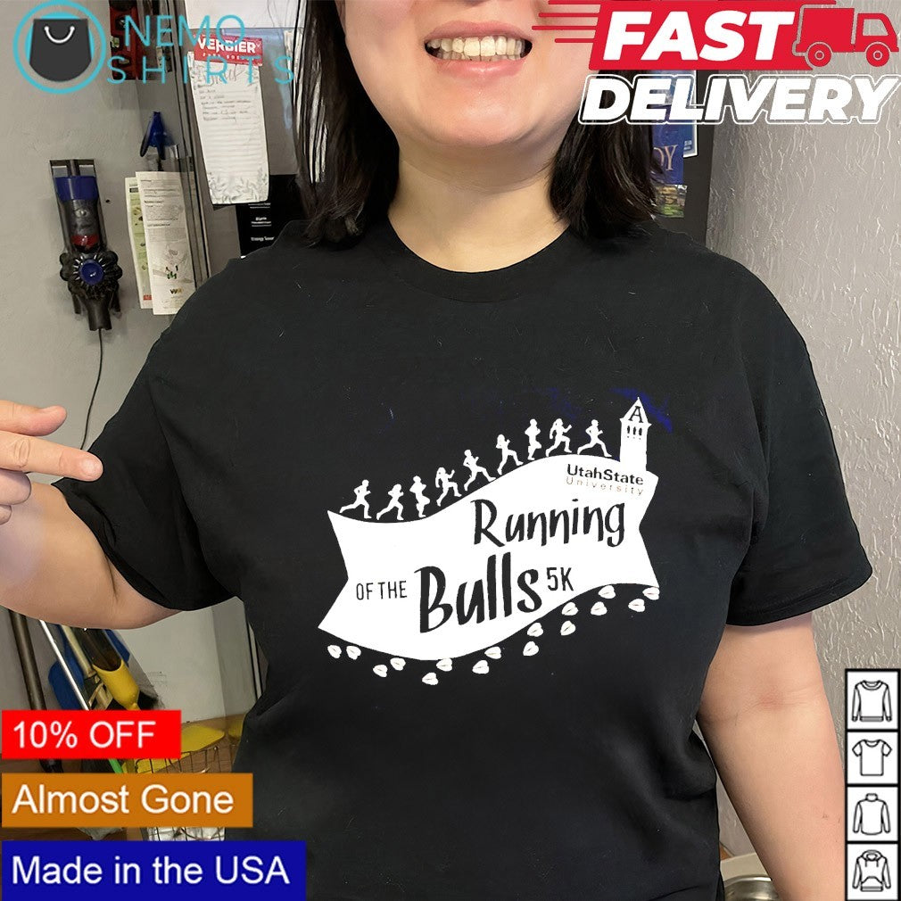Utah State Aggies running of the bulls 5K shirt