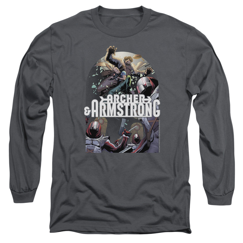 Archer & Armstrong Dropping In Mens Long Sleeve Shirt Charcoal Hoodie, Sweatshirt | CiraTrend.com