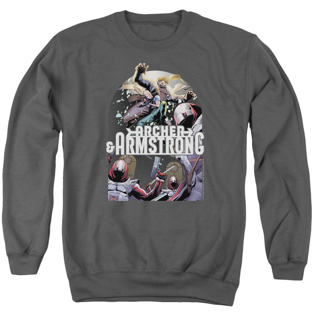 Archer & Armstrong Dropping In Mens Crewneck Sweatshirt Charcoal T-Shirts, Hoodie | CiraTrend.com