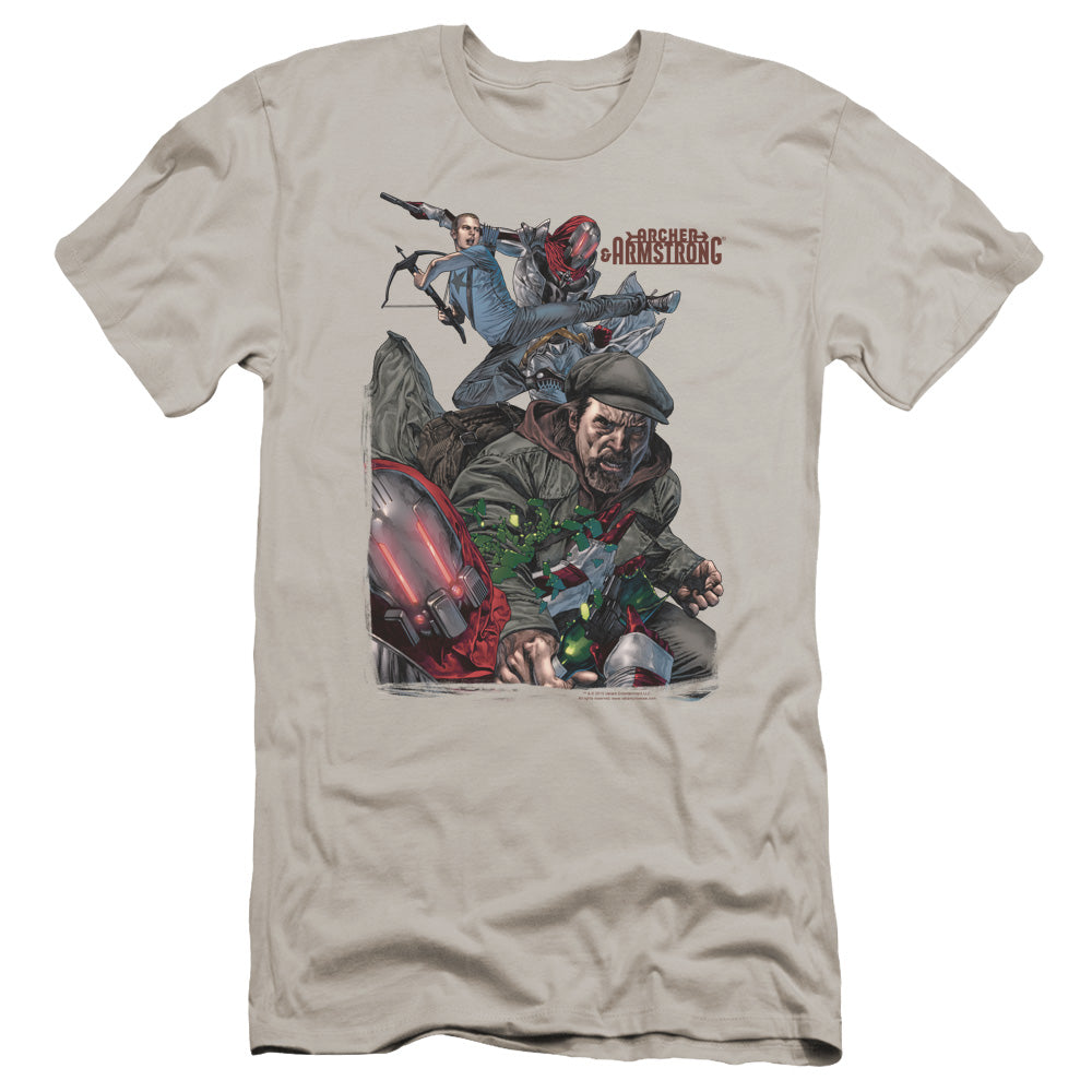 Archer & Armstrong Bottle ash Premium Bella Canvas Slim Fit Mens T Shirt Silver Hoodie, Sweatshirt | CiraTrend.com