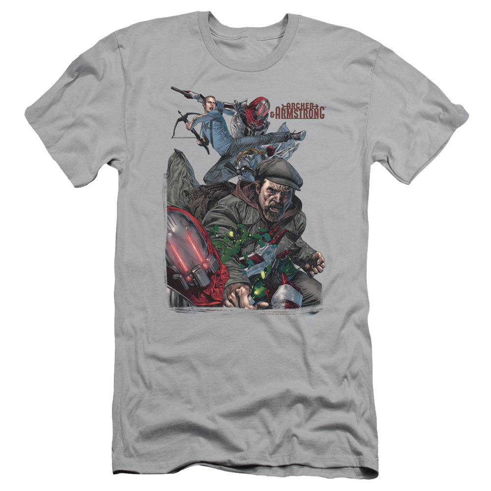 Archer & Armstrong Bottle ash Slim Fit Mens T Shirt Silver Hoodie, Sweatshirt | CiraTrend.com