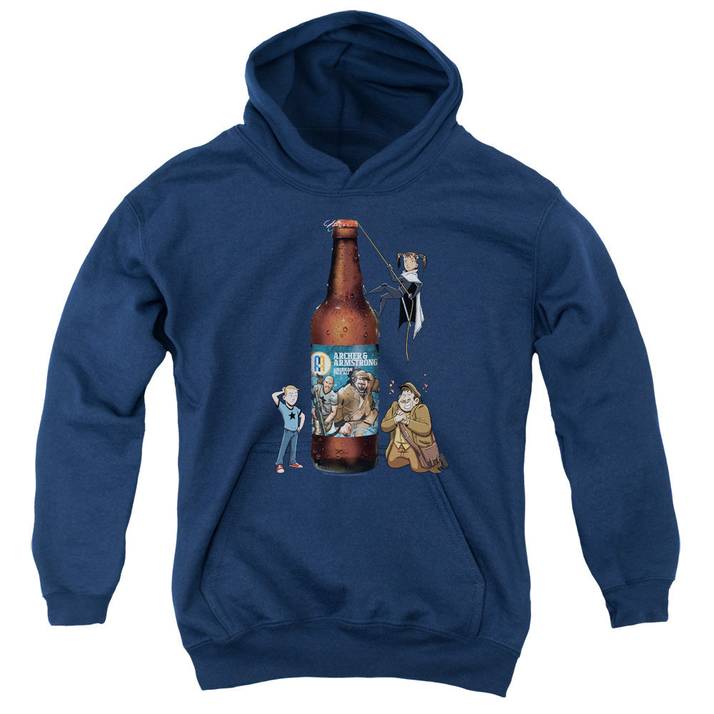 Archer & Armstrong Ale Kids Youth Hoodie Navy Blue T-Shirts, Sweatshirt | CiraTrend.com