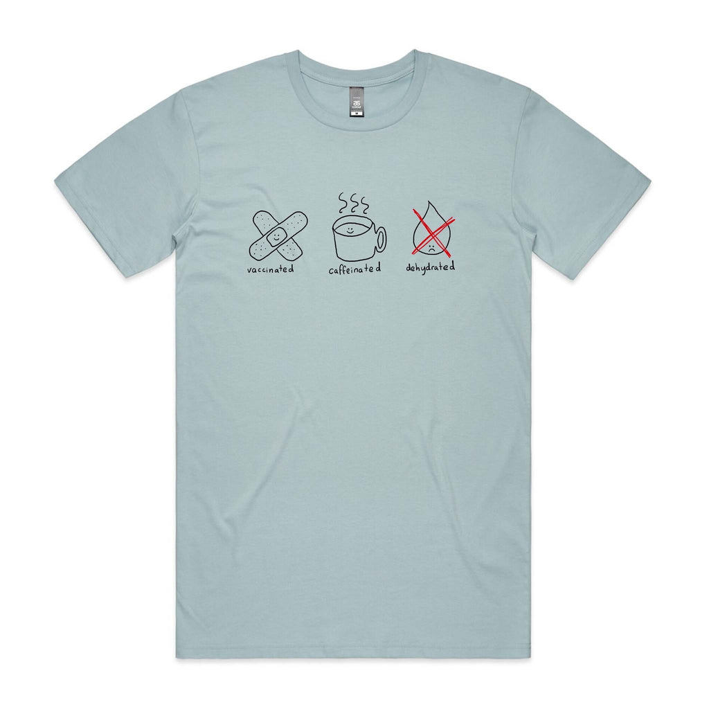 Vaccinated Caffeinated Dehydrated Tee Hoodie, Sweatshirt | CiraTrend.com (Image 1)