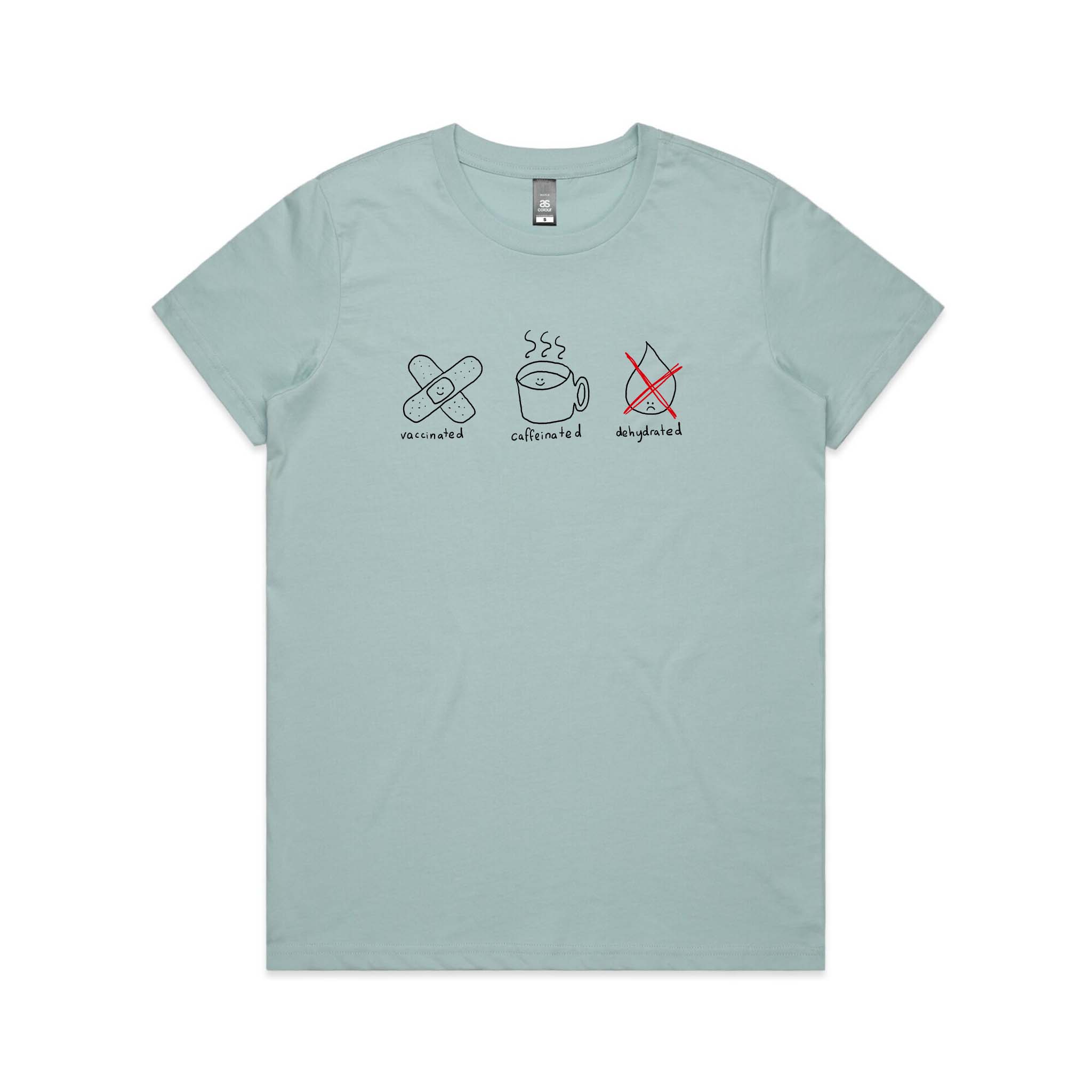 Vaccinated Caffeinated Dehydrated Tee Hoodie, Sweatshirt | CiraTrend.com (Image 3)
