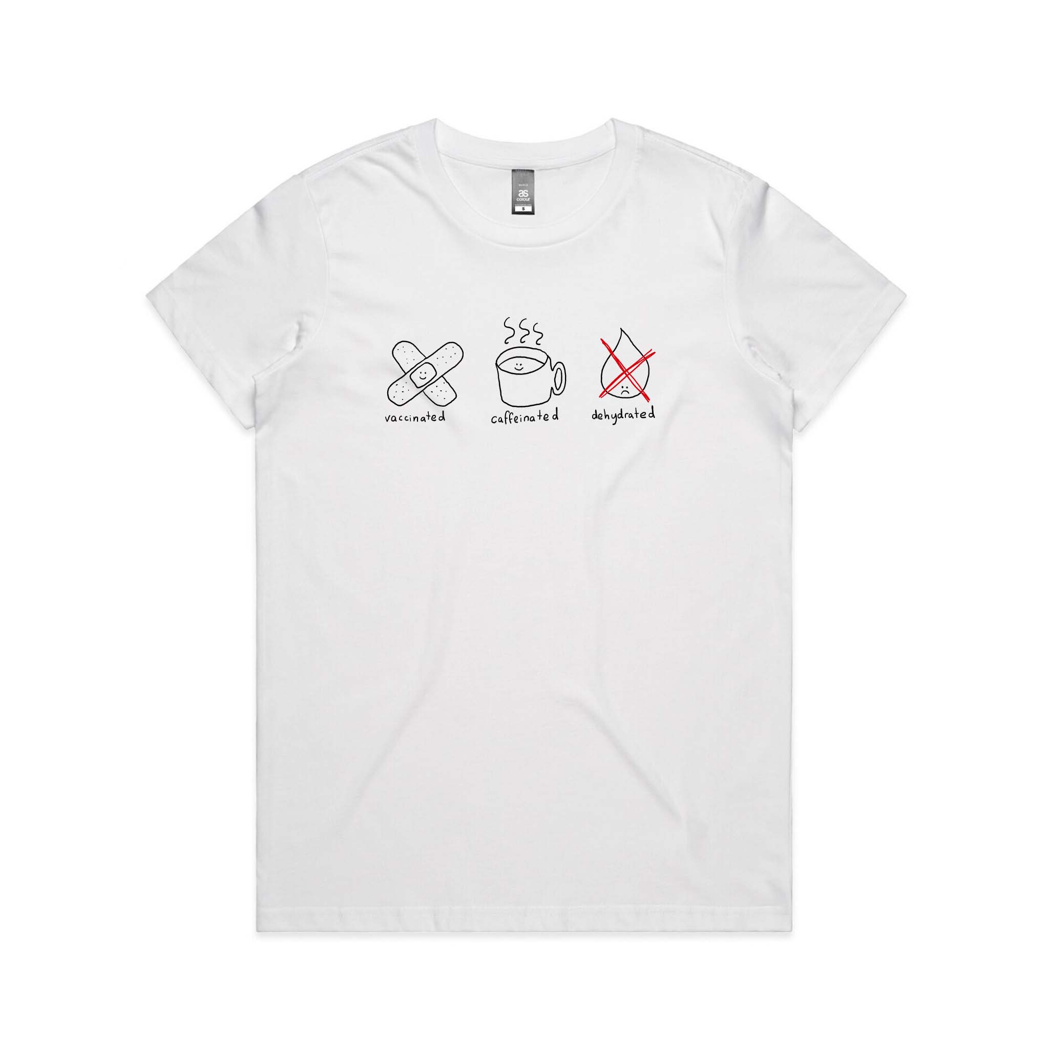 Vaccinated Caffeinated Dehydrated Tee Hoodie, Sweatshirt | CiraTrend.com (Image 4)