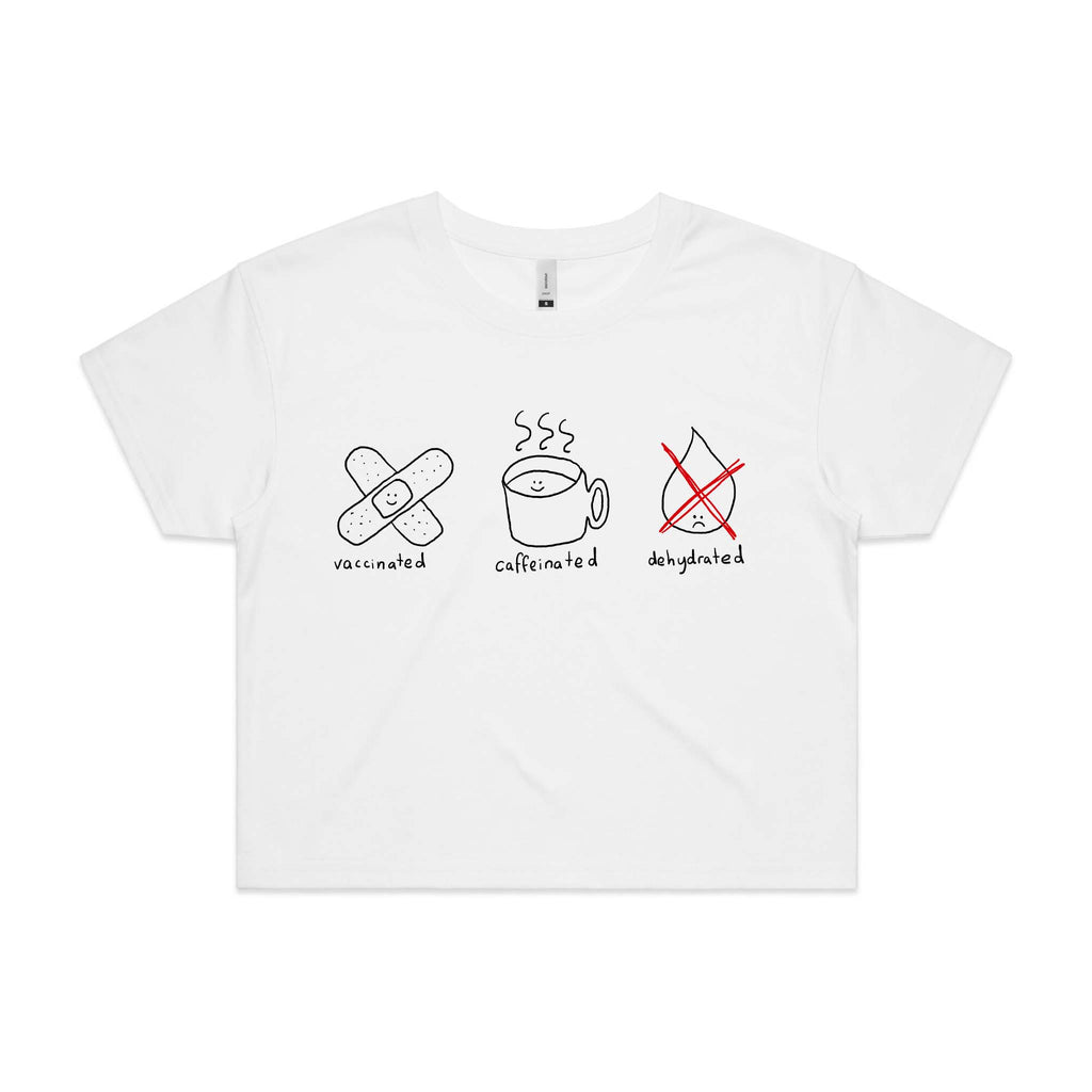 Vaccinated Caffeinated Dehydrated Tee Hoodie, Sweatshirt | CiraTrend.com (Image 5)