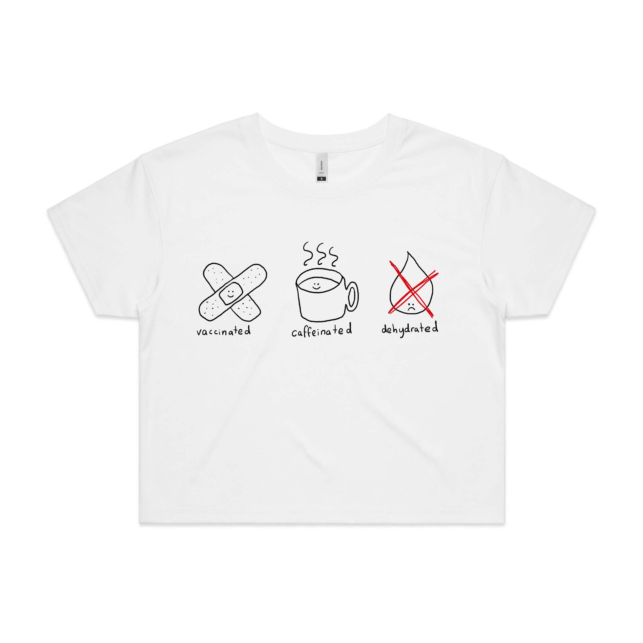 Vaccinated Caffeinated Dehydrated Tee Hoodie, Sweatshirt | CiraTrend.com (Image 5)