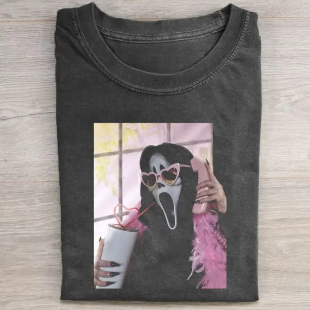 VINTAGE HALLOWEEN GRAPHIC TEE, Ghost Face T-Shirt, Horror Movie Shirt, Horror Character, Funny Halloween Shirt, Unisex...