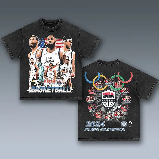 VINTAGE TEE | 2024 USA BASKETBALL TEAM Hoodie, Sweatshirt | CiraTrend.com