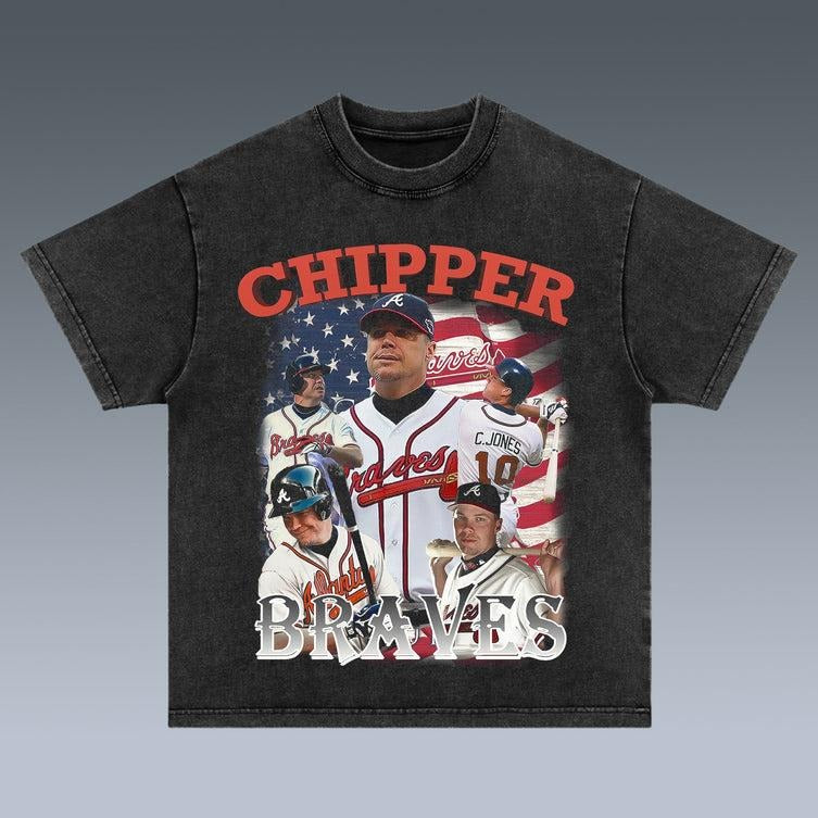 VINTAGE TEE | CHIPPER JONES& ATLANTA BRAVES Hoodie, Sweatshirt | CiraTrend.com