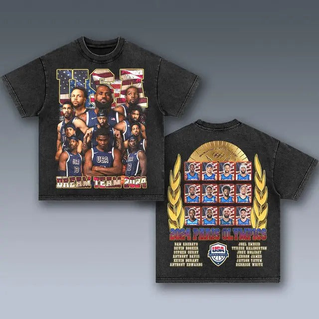 VINTAGE TEE | USA BASKETBALL TEAM 7.24 Hoodie, Sweatshirt | CiraTrend.com
