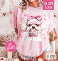 Valentine Bichon Shirt Gildan, Valentine's Day Women's Tee, Cute Women's Tshirt Plus Sizes Hoodie, Sweatshirt | CiraTrend.com