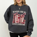 Valentine Book Lover Sweatshirt, Books Are My Love Language Long Sleeves Pullover, Book Club  Gifts, Retro Bookworm...