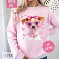 Valentine Jack Russell Sweatshirt, Valentine's Day Crewneck, Cute Women's Sweater T-Shirts, Hoodie | CiraTrend.com