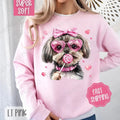 Valentine Shihtzu Sweatshirt, Valentine's Day Crewneck, Cute Women's Sweater T-Shirts, Hoodie | CiraTrend.com