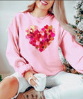 Valentine's Day Heart Sweatshirt, Brushstroke Heart Shirt, Valentine's Day Tee, Coquette Valentine Sweatshirt, Heart XOXO...