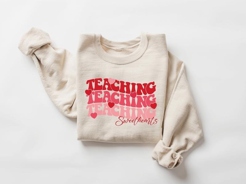 Valentines Day Teacher Sweatshirt, Teaching Sweethearts Shirt, Cupid Teacher Shirts, Teacher Valentines Day Shirt, Love Teacher Sweatshirt, Valentines Day Shirt For Teacher