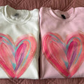 Valentines Heart Sweatshirt Colorful Heart Sweatshirt Women's Apparel T-Shirts, Hoodie | CiraTrend.com