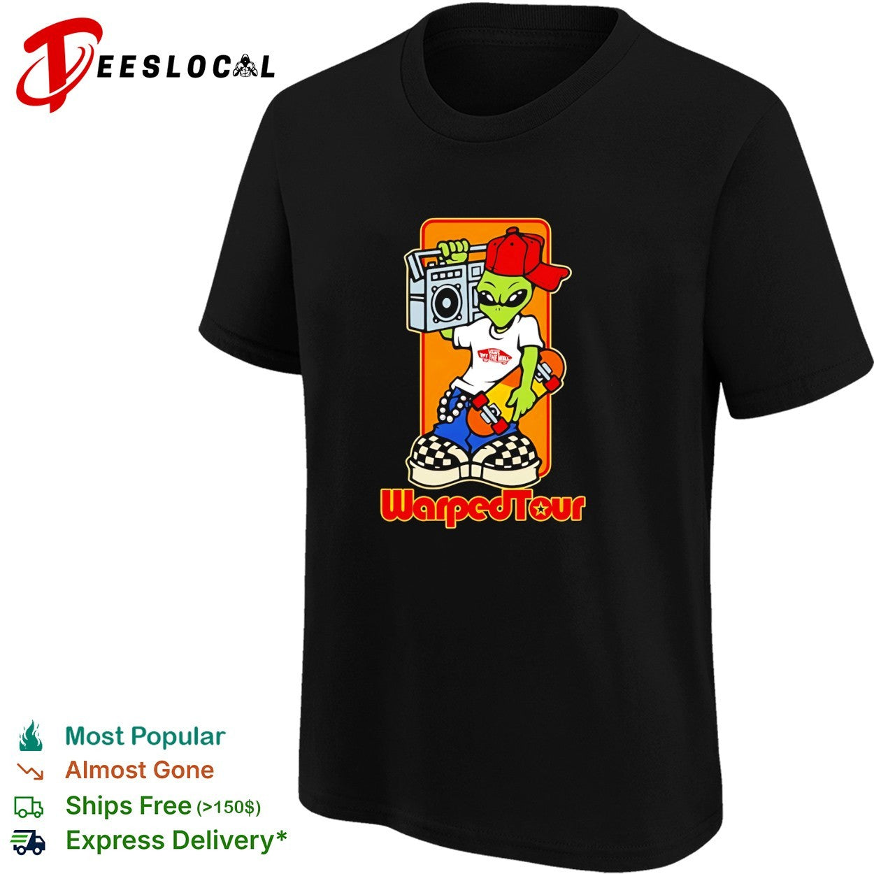 Vans Warped Tour Alien funny shirt