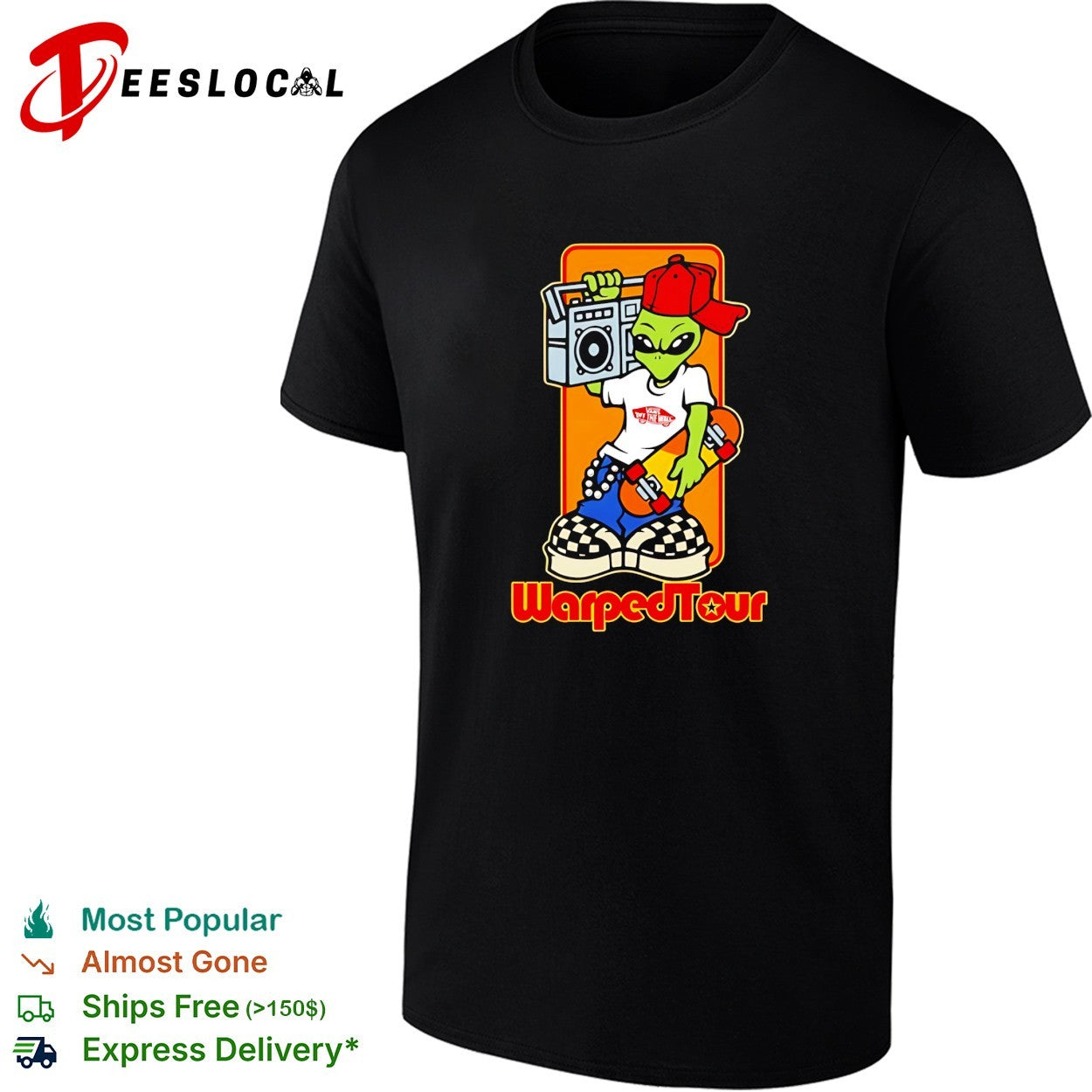 Vans Warped Tour Alien funny shirt
