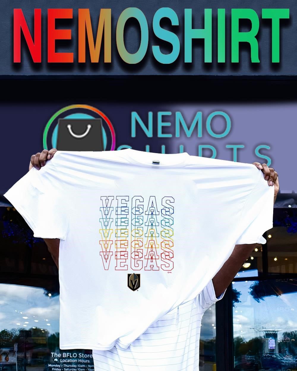 Vegas Golden Knights LGBT Pride graphic logo shirt