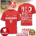 Vegas Golden Knights Official NHL Red Friday Two Sided Shirt
