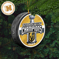 Vegas Golden Knights Stanley Cup Champions Puck 2023 Champions Holiday Gifts Christmas Decorations Ornament