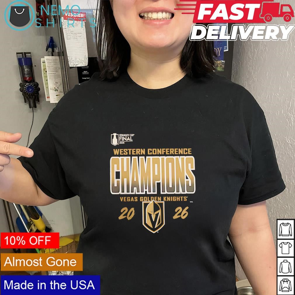 Vegas Golden Knights Western Conference 2026 Champions locker room shirt
