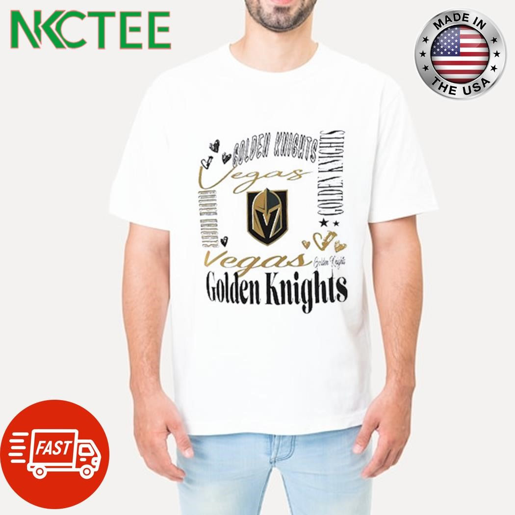 Vegas Golden Knights hearts paint shirt