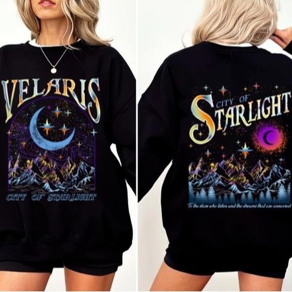Velaris City Of Starlight Shirt, Velaris 2-Sided Sweatshirt, The Night Court Shirt, Court of Dreams, Booklover...