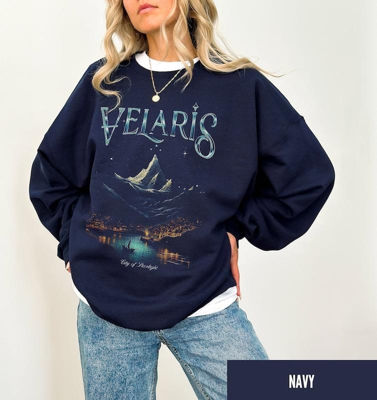 Velaris Sweatshirt, Night Court Shirt, City Of Starlight  Hoodie and Sweater; T-shirt Cotton Womenswear Polyester Solid...