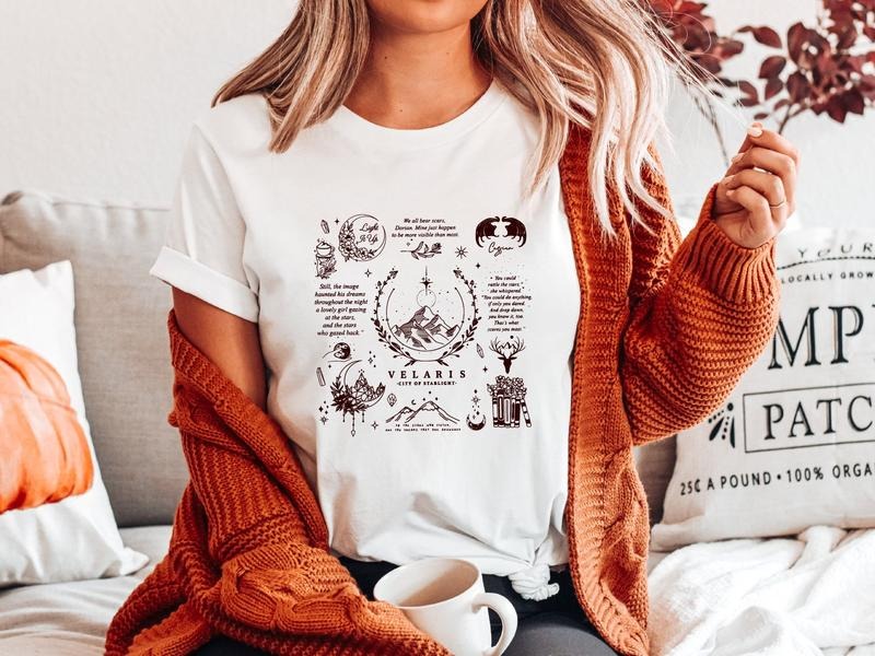 Velaris T-Shirt, Velaris City Of Starlight Tshirt, Acotar Shirt, The Night Court Shirt, Book Lover Tee, CUS-217 Hoodie,...