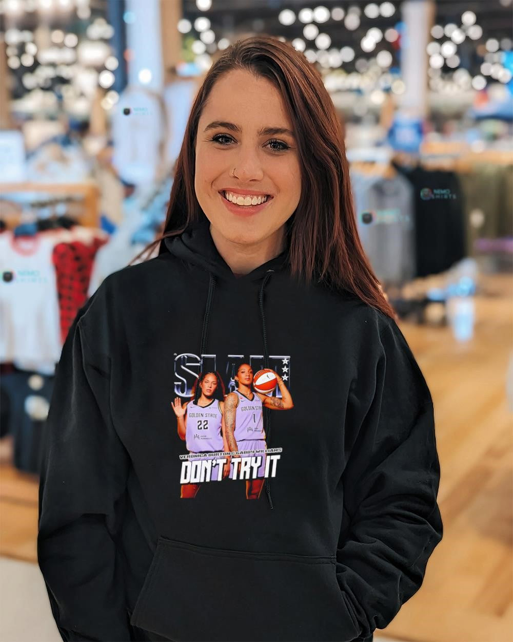 Veronica Burton and Gabby Williams Golden State Valkyries don’t try it shirt