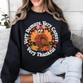 Very Demure Very Cutesy Very Thankful Sweatshirt, Cute Thanksgiving Turkey Sweatshirt, Cutesy Very Demure Thanksgiving...
