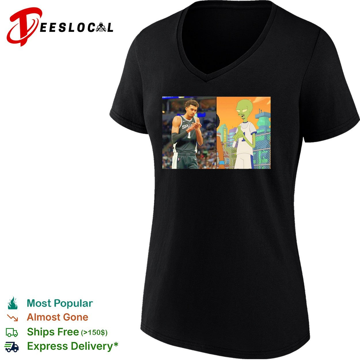 Victor Wembanyama Alien Comparison 2026 Meme Basketball funny shirt