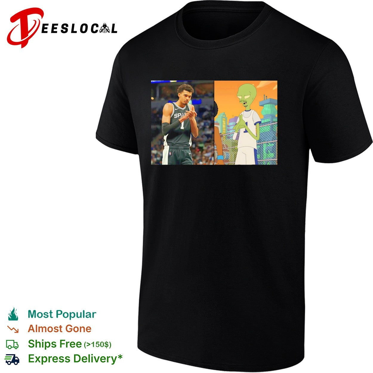Victor Wembanyama Alien Comparison 2026 Meme Basketball funny shirt