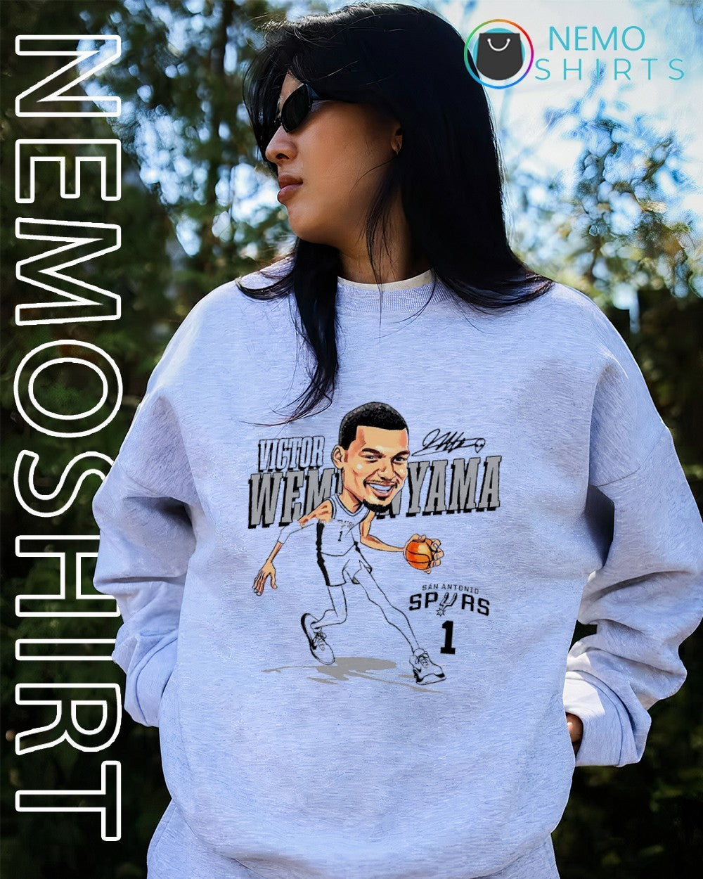 Victor Wembanyama San Antonio Spurs Conference Finals caricature player shirt
