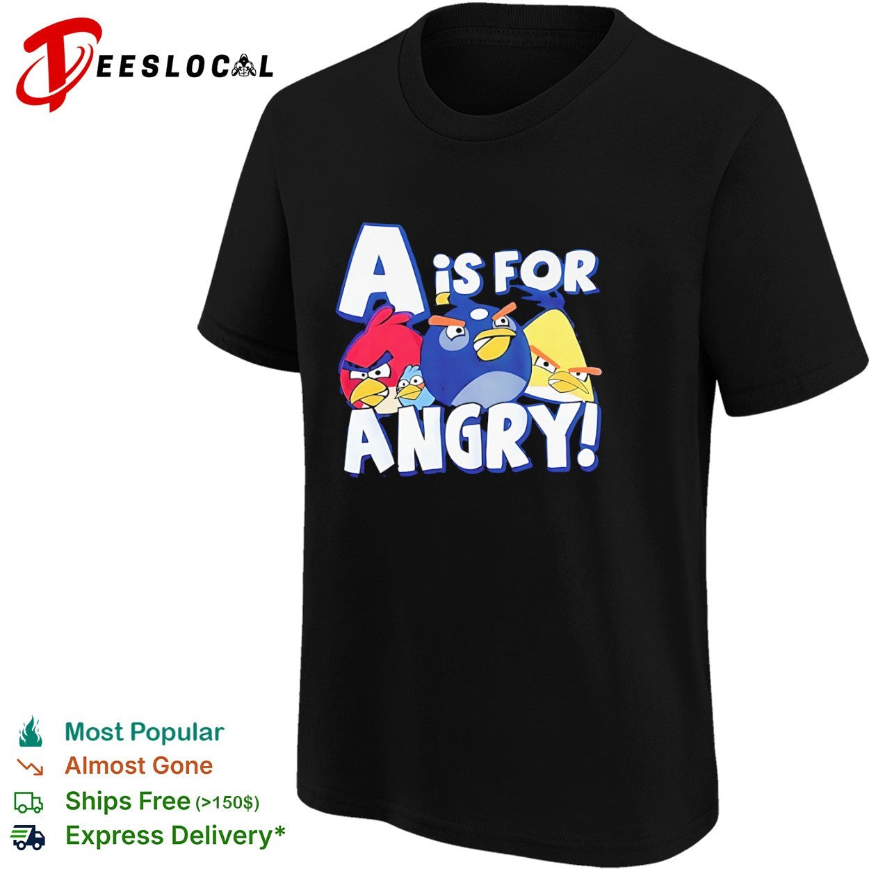Video game characters a is for angry shirt