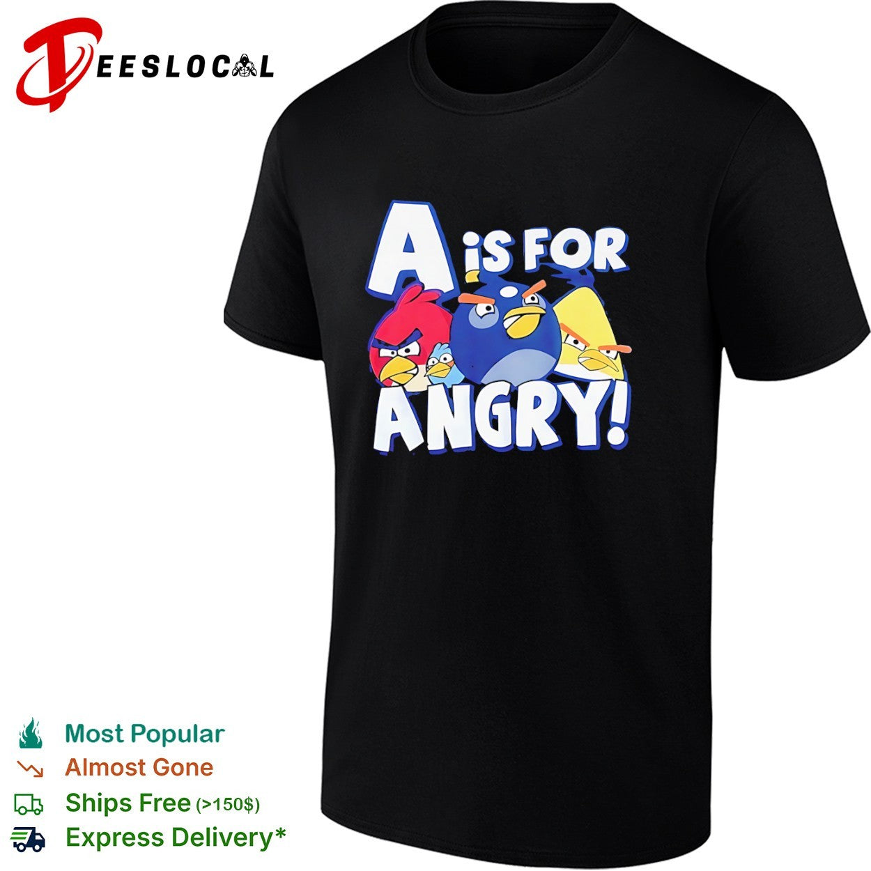 Video game characters a is for angry shirt